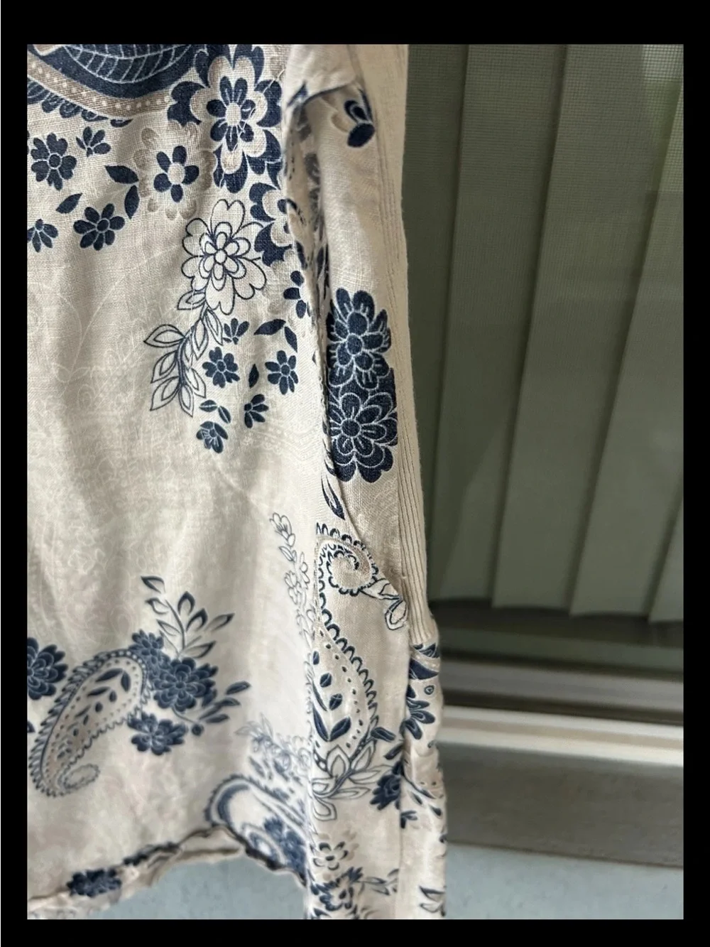 Women’s Linen Floral Paisley Pullover Lightweight Pockets Dress Size *Read*